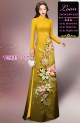 Vải áo dài hoa in 3D
