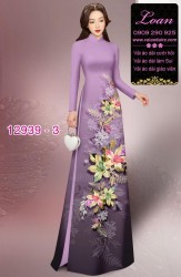 Vải áo dài hoa in 3D