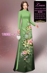 Vải áo dài hoa in 3D