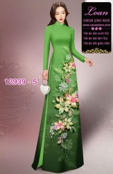 Vải áo dài hoa in 3D
