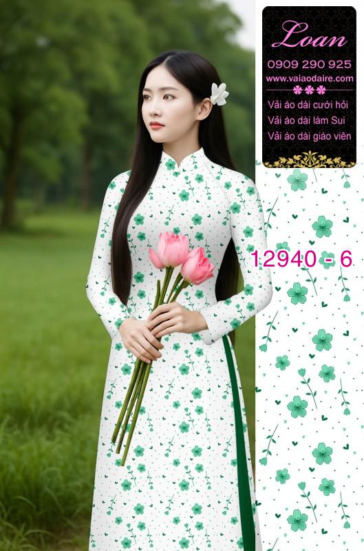 Vải áo dài hoa in 3D