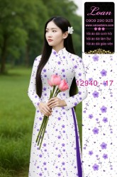 Vải áo dài hoa in 3D