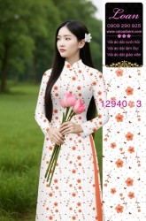 Vải áo dài hoa in 3D