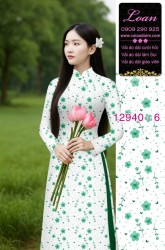 Vải áo dài hoa in 3D