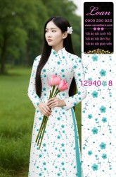 Vải áo dài hoa in 3D