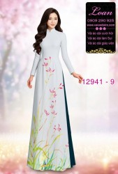 Vải áo dài hoa in 3D