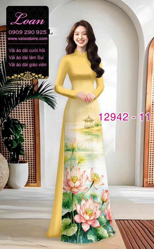 Vải áo dài phong cảnh in 3D