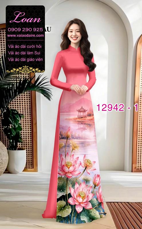 Vải áo dài phong cảnh in 3D