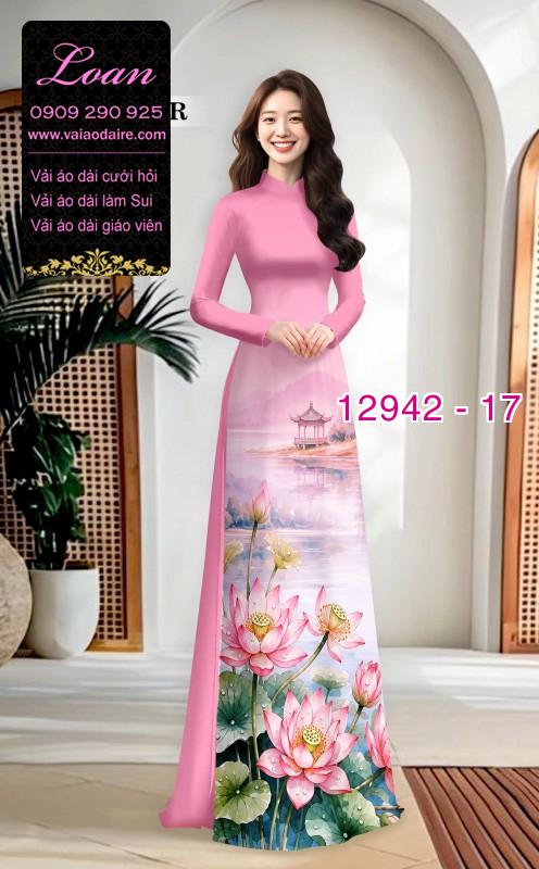 Vải áo dài phong cảnh in 3D