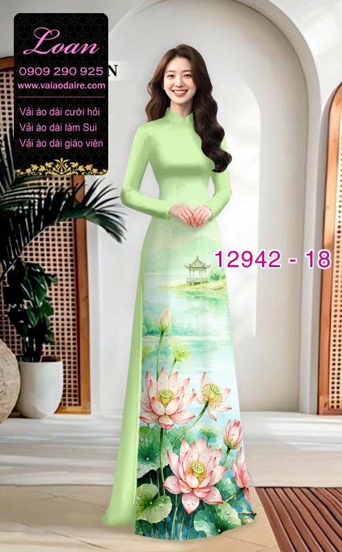 Vải áo dài phong cảnh in 3D