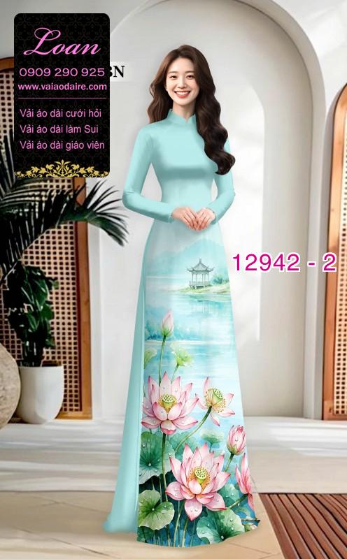 Vải áo dài phong cảnh in 3D