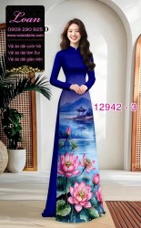 Vải áo dài phong cảnh in 3D