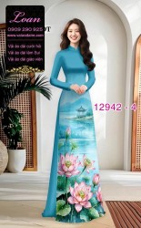 Vải áo dài phong cảnh in 3D