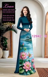 Vải áo dài phong cảnh in 3D