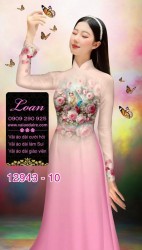 Vải áo dài hình đức mẹ Maria