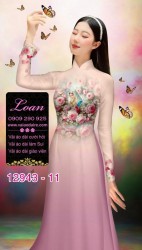 Vải áo dài hình đức mẹ Maria