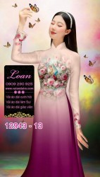Vải áo dài hình đức mẹ Maria