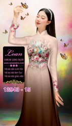 Vải áo dài hình đức mẹ Maria