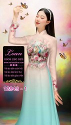 Vải áo dài hình đức mẹ Maria