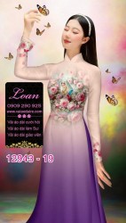 Vải áo dài hình đức mẹ Maria
