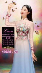 Vải áo dài hình đức mẹ Maria