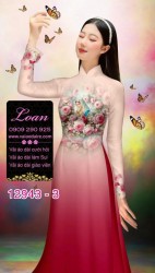Vải áo dài hình đức mẹ Maria