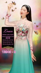 Vải áo dài hình đức mẹ Maria