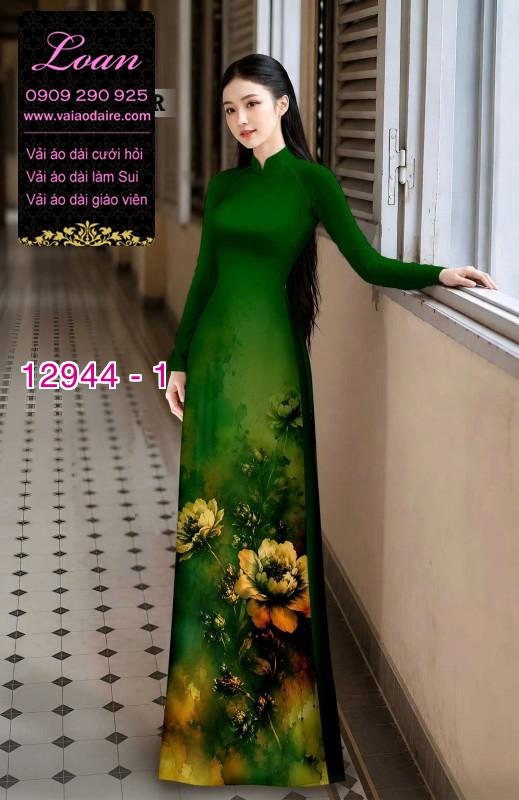Vải áo dài in hoa 3D