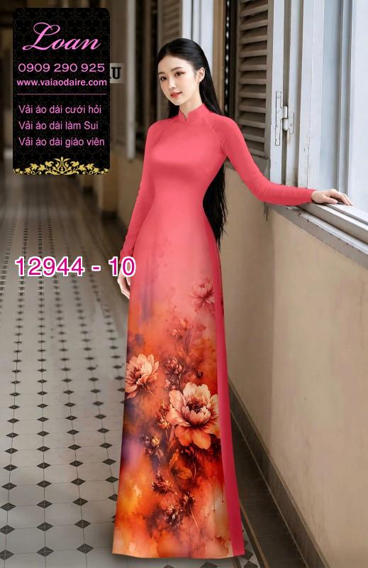 Vải áo dài in hoa 3D