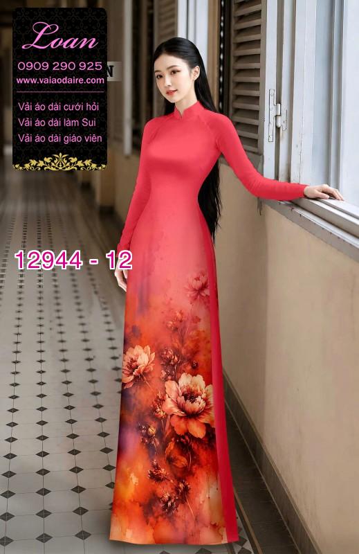 Vải áo dài in hoa 3D