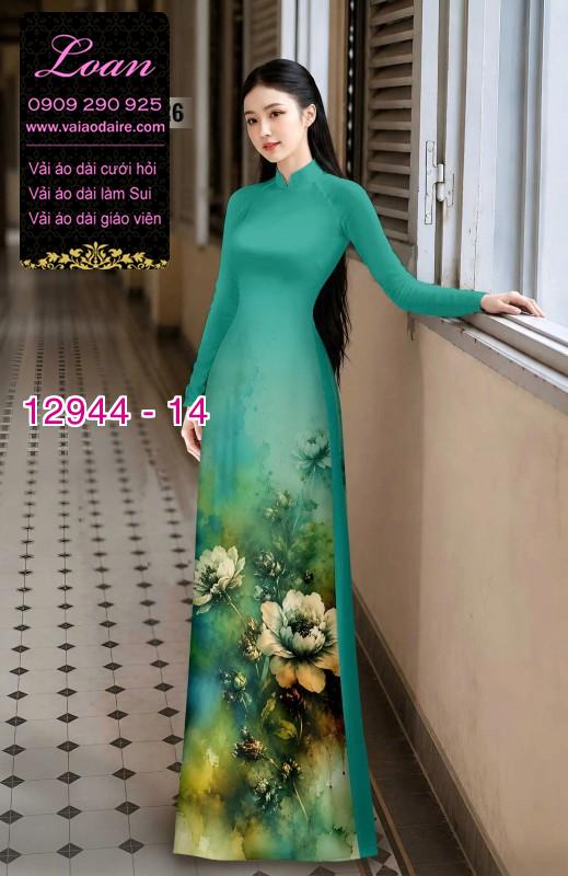 Vải áo dài in hoa 3D