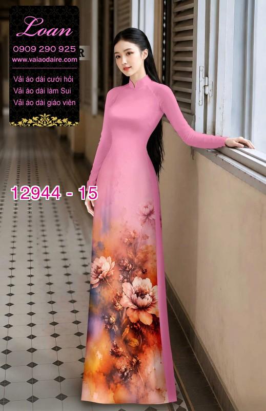 Vải áo dài in hoa 3D