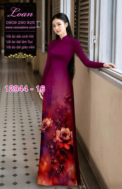 Vải áo dài in hoa 3D