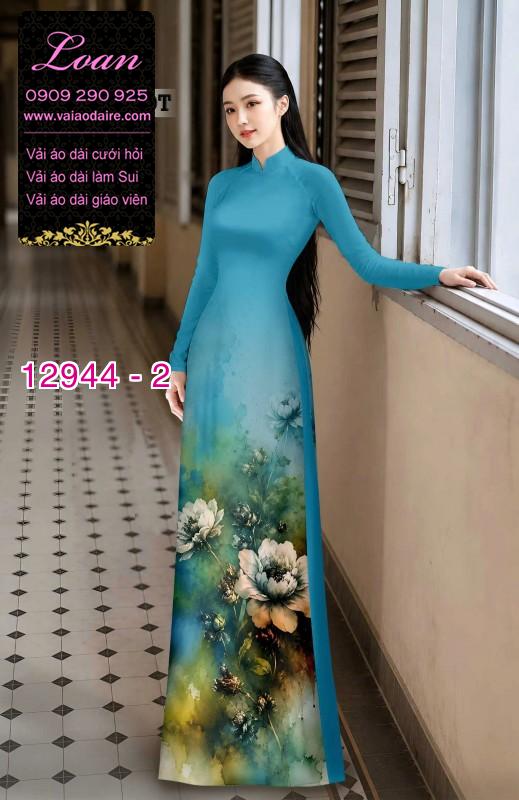Vải áo dài in hoa 3D