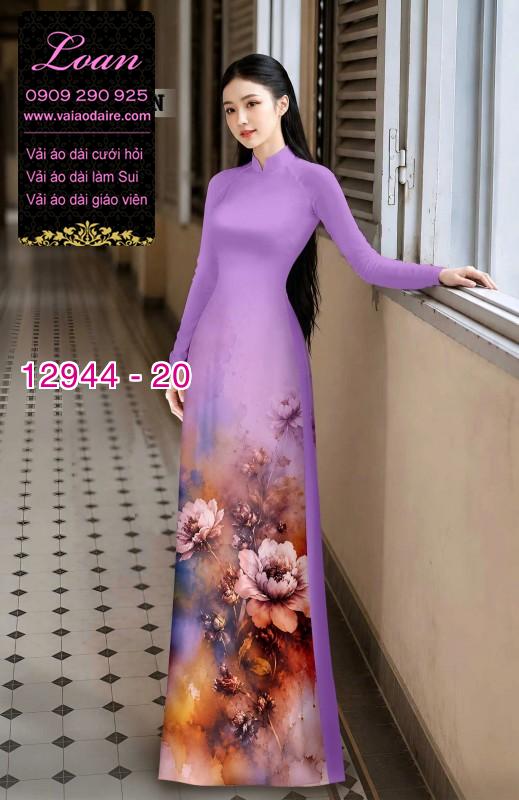 Vải áo dài in hoa 3D
