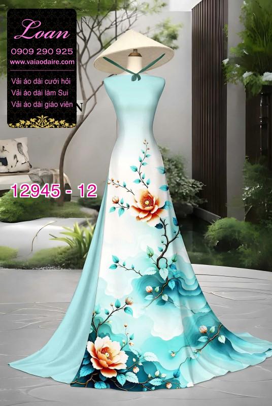 Vải áo dài in hoa 3D