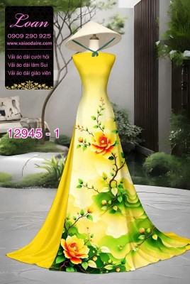 Vải áo dài in hoa 3D-DT 12945