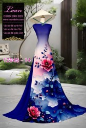 Vải áo dài in hoa 3D
