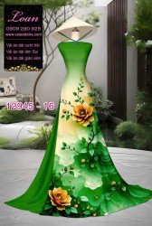 Vải áo dài in hoa 3D