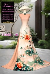 Vải áo dài in hoa 3D