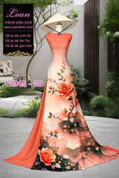 Vải áo dài in hoa 3D