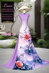 Vải áo dài in hoa 3D