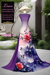 Vải áo dài in hoa 3D
