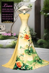 Vải áo dài in hoa 3D