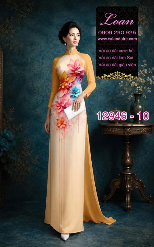 Vải áo dài in hoa 3D
