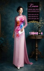 Vải áo dài in hoa 3D