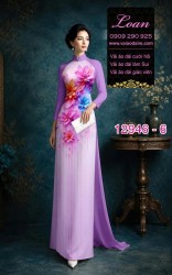 Vải áo dài in hoa 3D