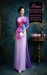 Vải áo dài in hoa 3D