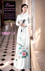 Vải áo dài in hoa 3D