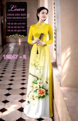 Vải áo dài in hoa 3D